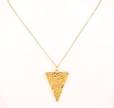 Indian Ganesha Necklace with 22k Gold Plated Ganesha Amulet for Yoga and Spirituality